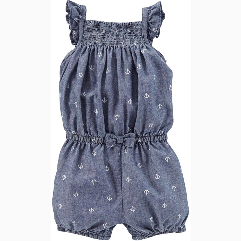 🆕Carter’s Baby Girls Chambray Romper